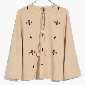 Madewell Embroidered Fringe Top